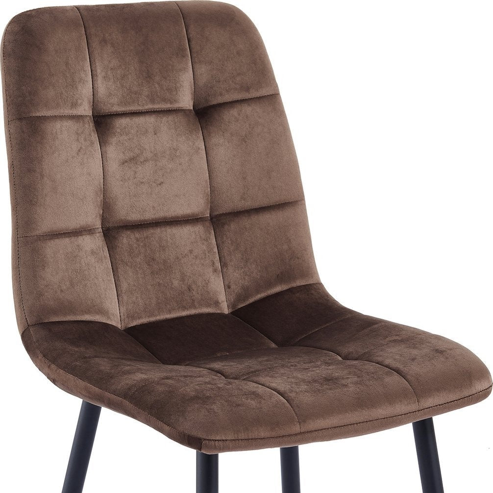 Rubi | Velvet – Bruin Cognac - Set van 4