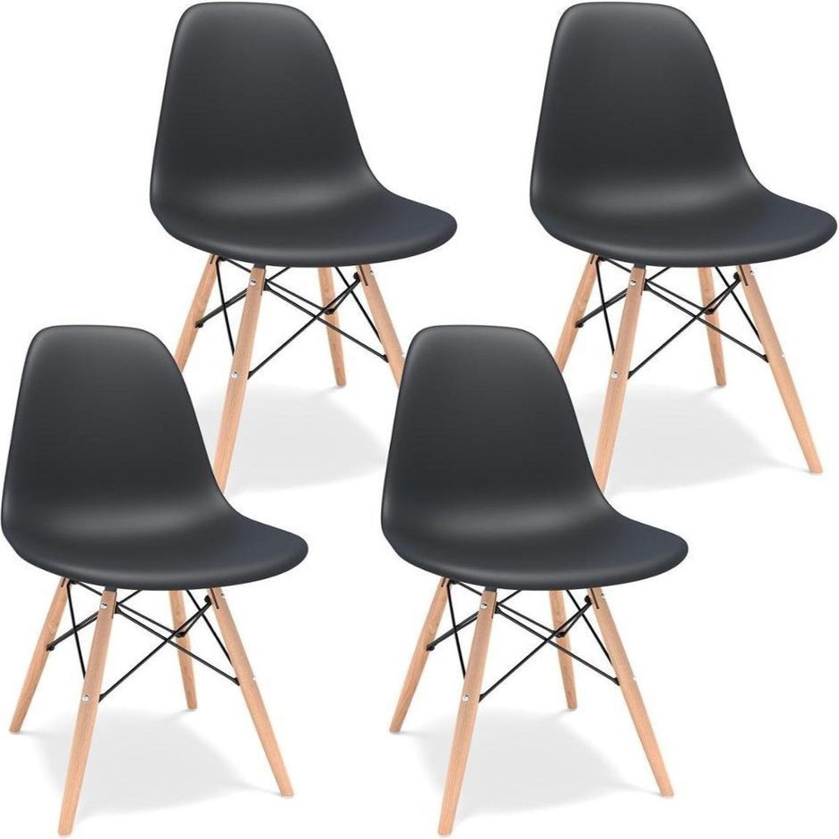 Vista Eetkamerstoelen | Zwart - Set van 4