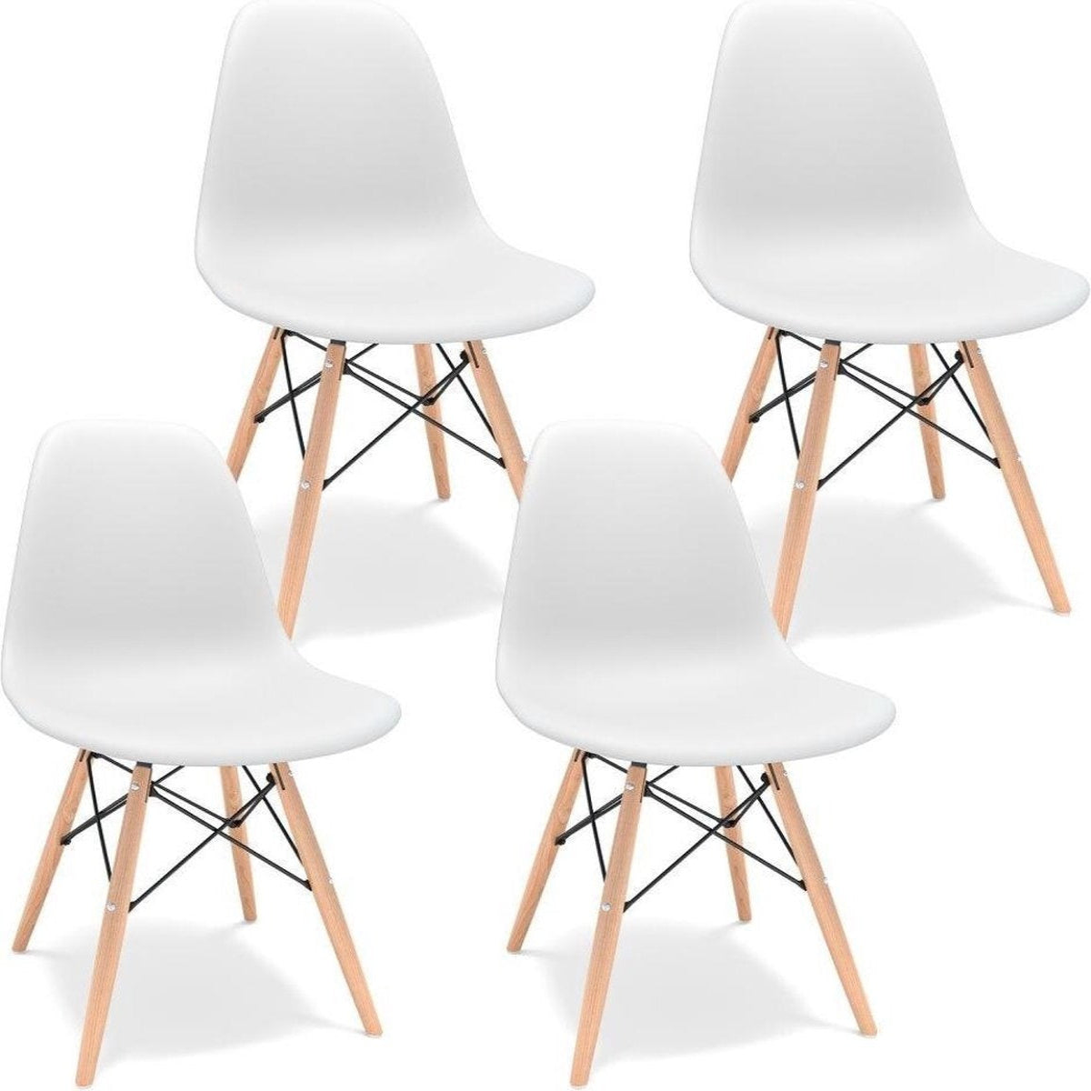 Vista Eetkamerstoelen | Wit - Set van 4