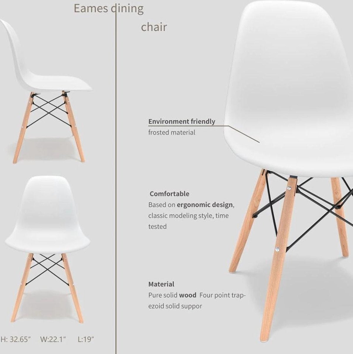 Vista Eetkamerstoelen | Wit - Set van 4