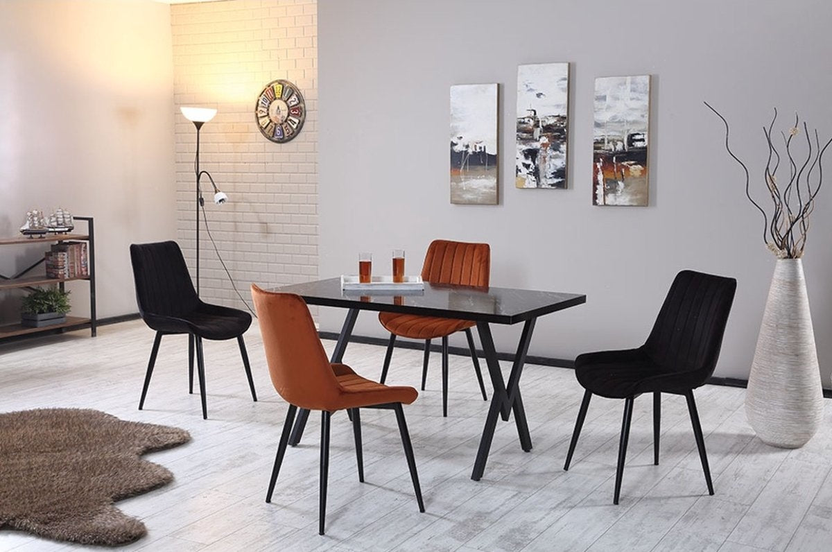 Venus Satin Black | Velvet - Set van 4
