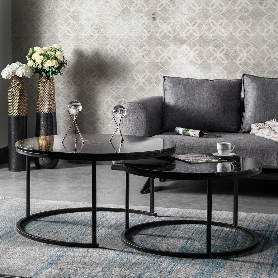 Luxe Salontafels | Marquana Black - Set van 2