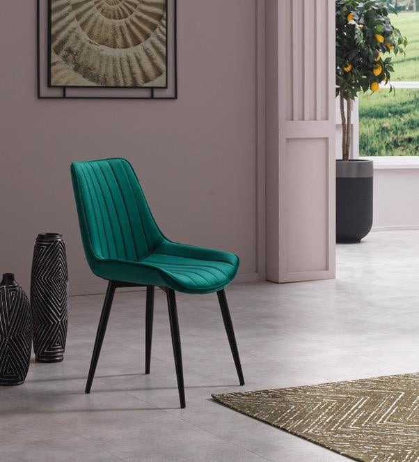 Venus Forest Green | Velvet - Set van 4