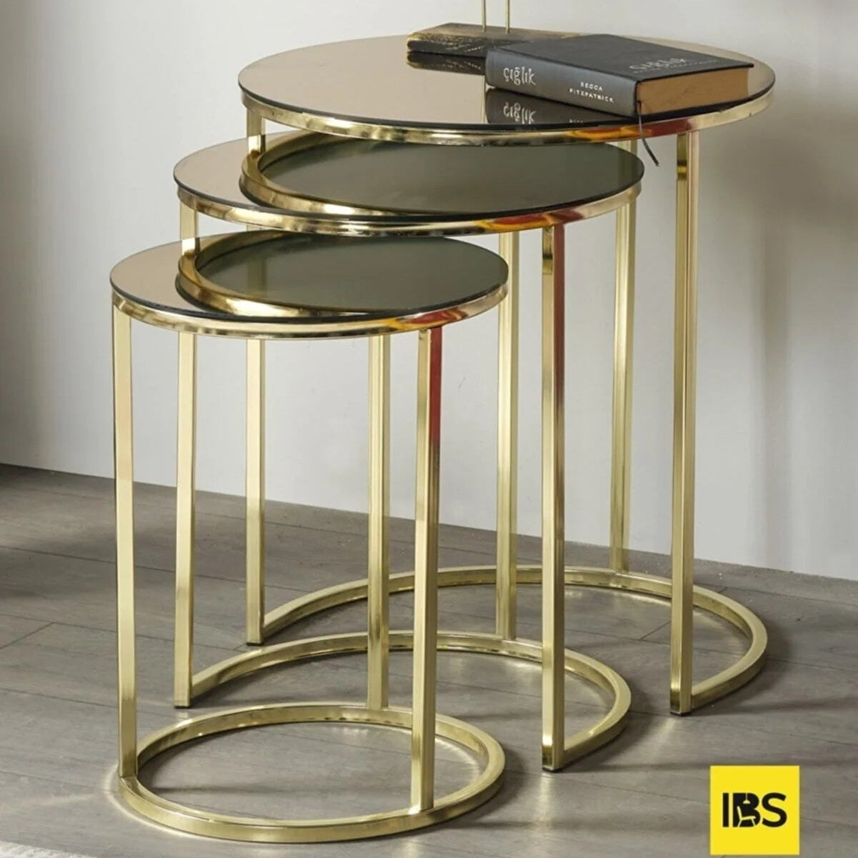 Luxe Salontafels | Set van 3 - Mercury Gold