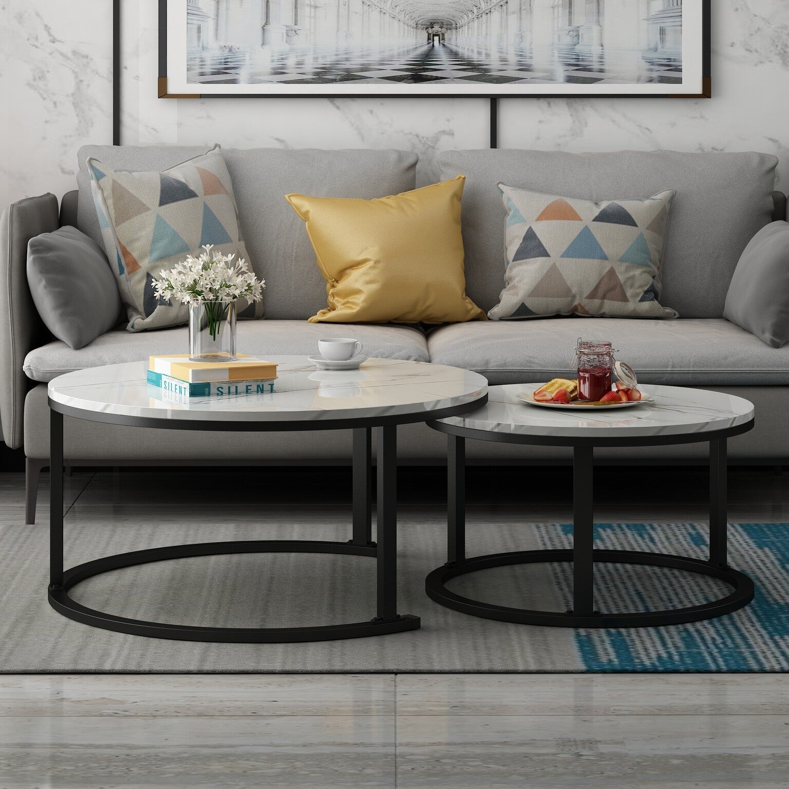 Luxe Salontafels | Mystic White - Set van 2