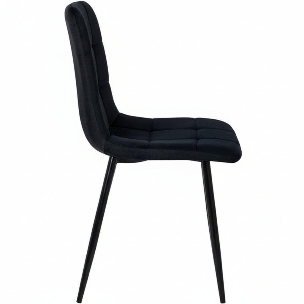 Rubi | Velvet – Zwart  – Set van 4