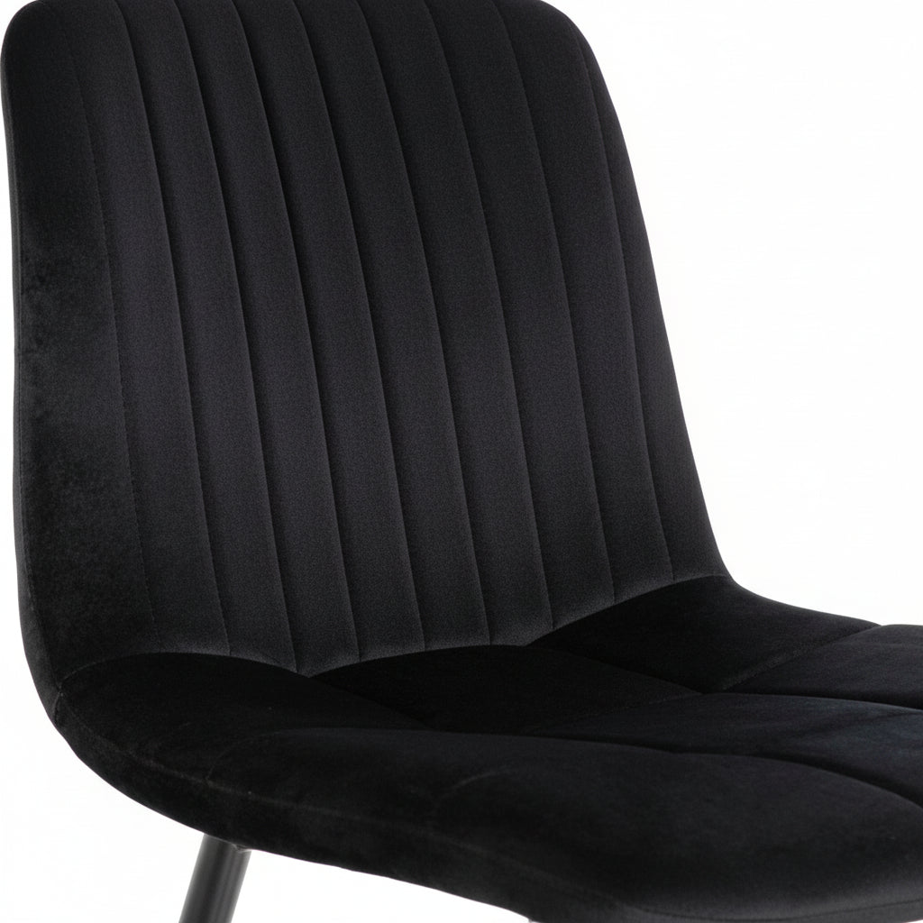 Rubi | Velvet – Zwart  – Set van 4