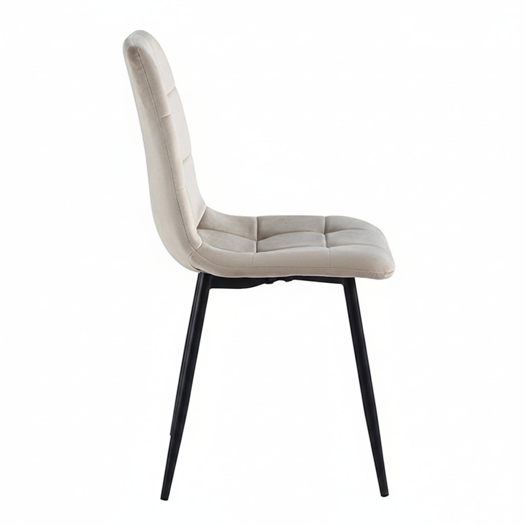 Rubi | Velvet - Beige / Cappuccino - Set van 4