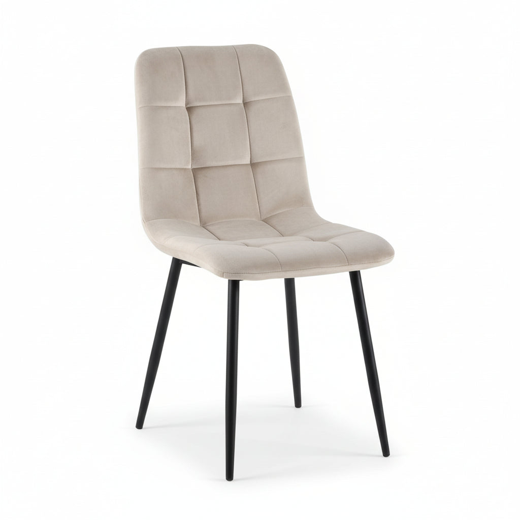 Rubi | Velvet - Beige / Cappuccino - Set van 4