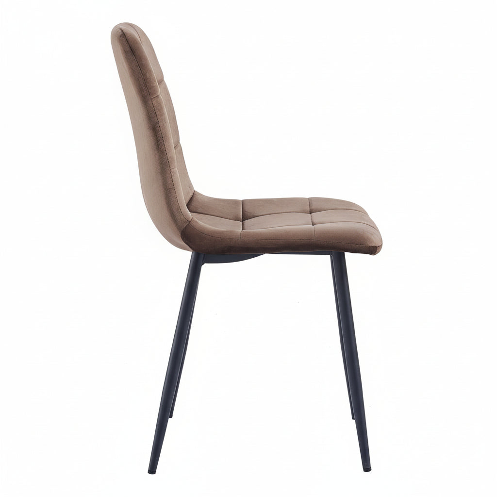 Rubi | Velvet – Bruin Cognac - Set van 4