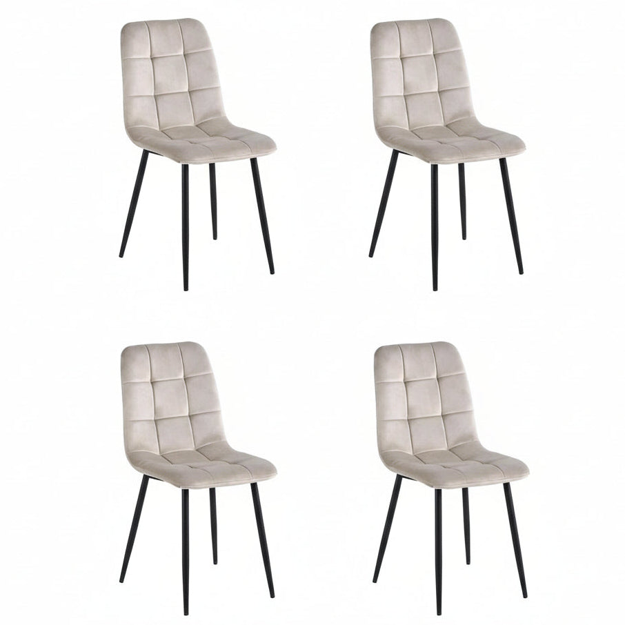 Rubi | Velvet - Beige / Cappuccino - Set van 4