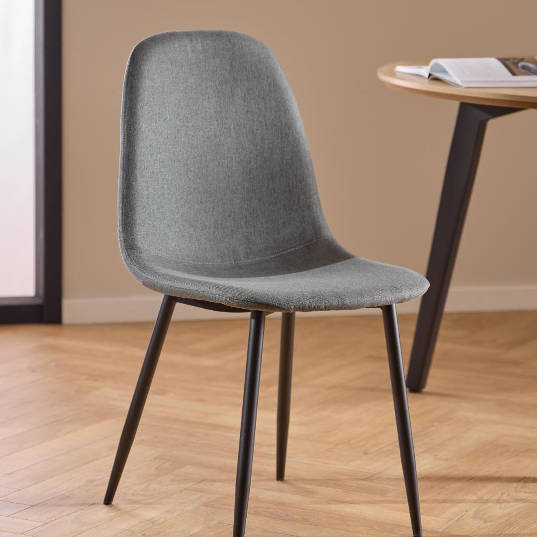 Silvara | Eetkamerstoelen – Set van 4 – Donkergrijs