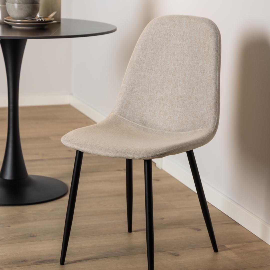 Silvara | Eetkamerstoelen – Set van 4 – Beige