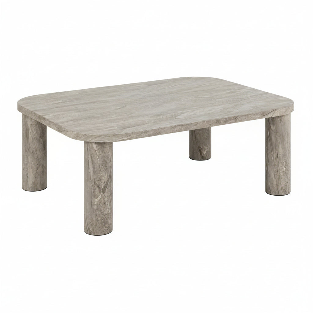 Salontafel Travertine Look – Grijs – 100x75 cm | Solana