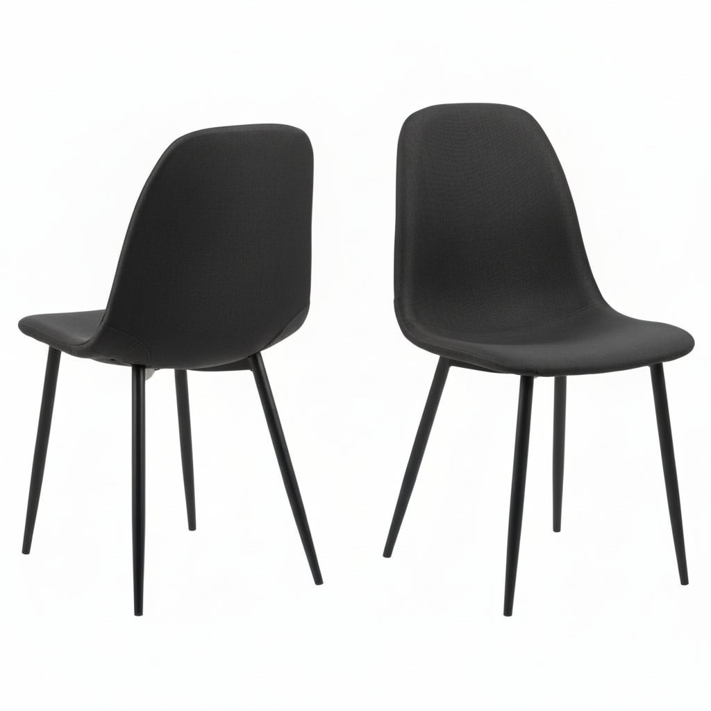 Silvara | Eetkamerstoelen – Set van 4 – Zwart