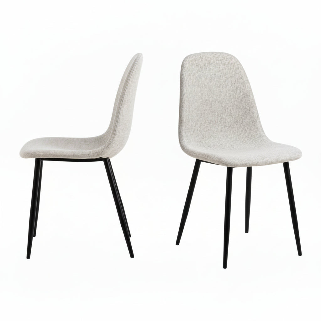 Silvara | Eetkamerstoelen – Set van 4 – Lichtgrijs