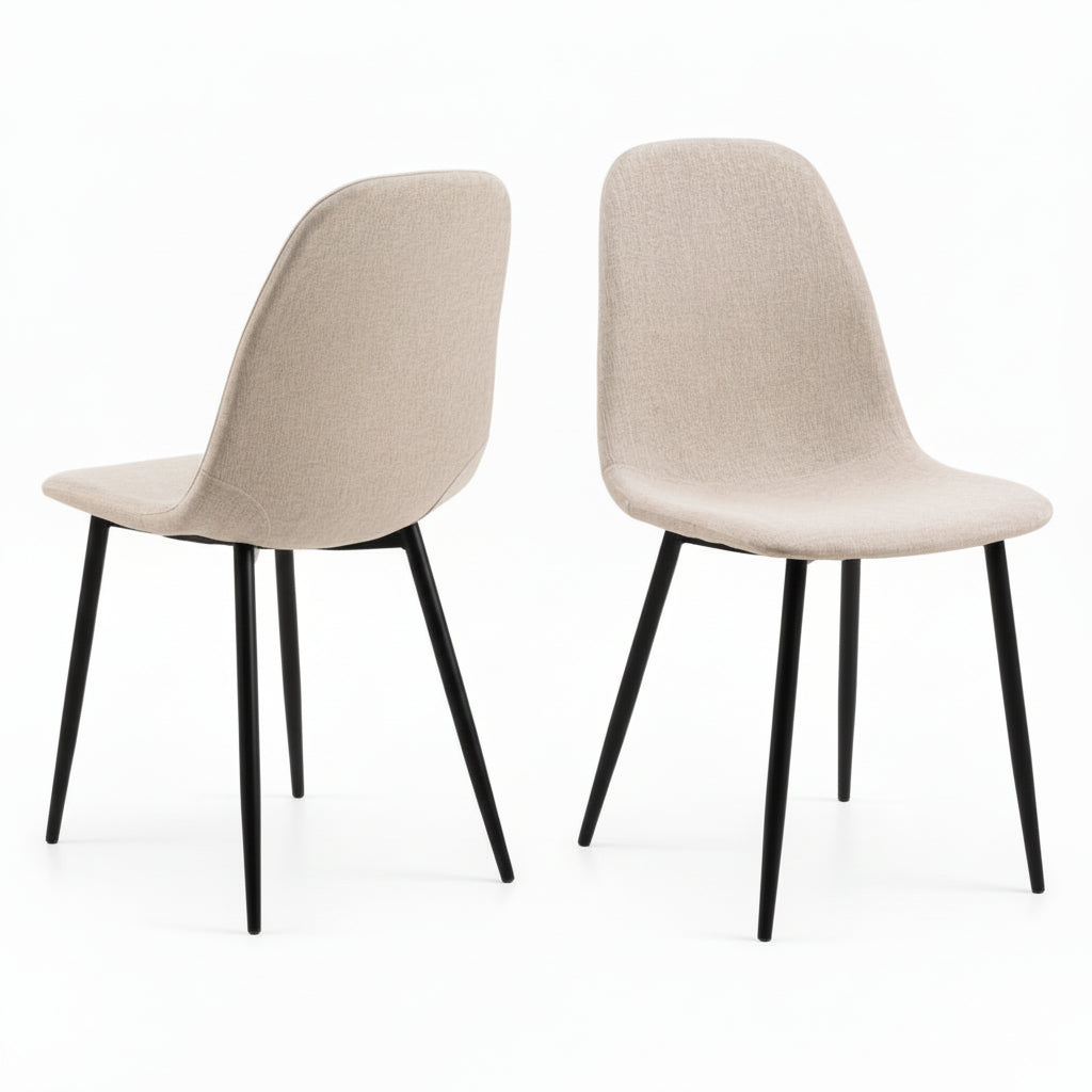 Silvara | Eetkamerstoelen – Set van 4 – Beige