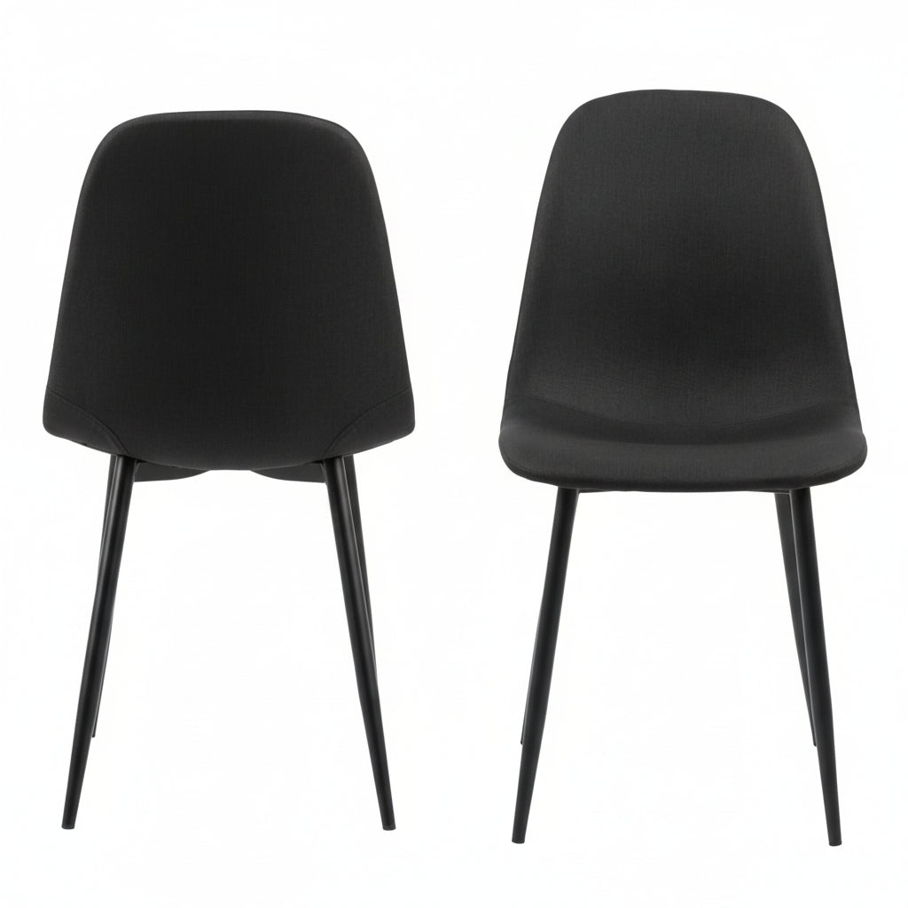 Silvara | Eetkamerstoelen – Set van 4 – Zwart
