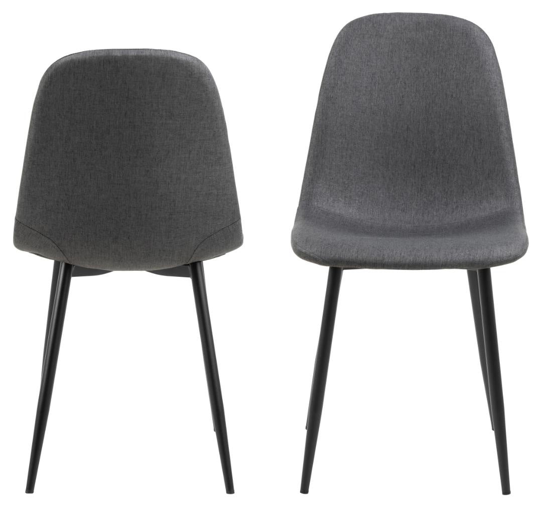 Silvara | Eetkamerstoelen – Set van 4 – Donkergrijs