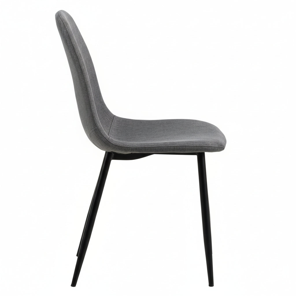 Silvara | Eetkamerstoelen – Set van 4 – Donkergrijs
