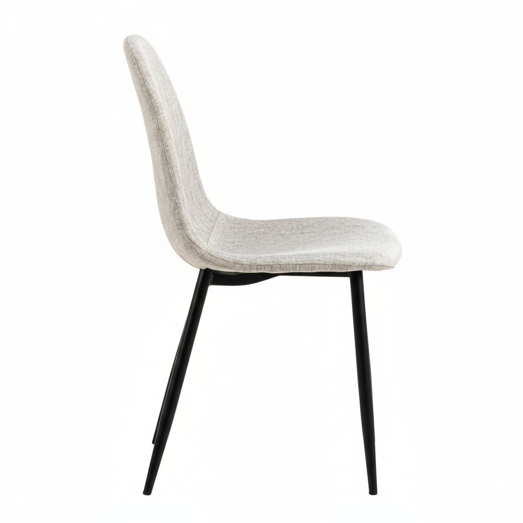 Silvara | Eetkamerstoelen – Set van 4 – Lichtgrijs