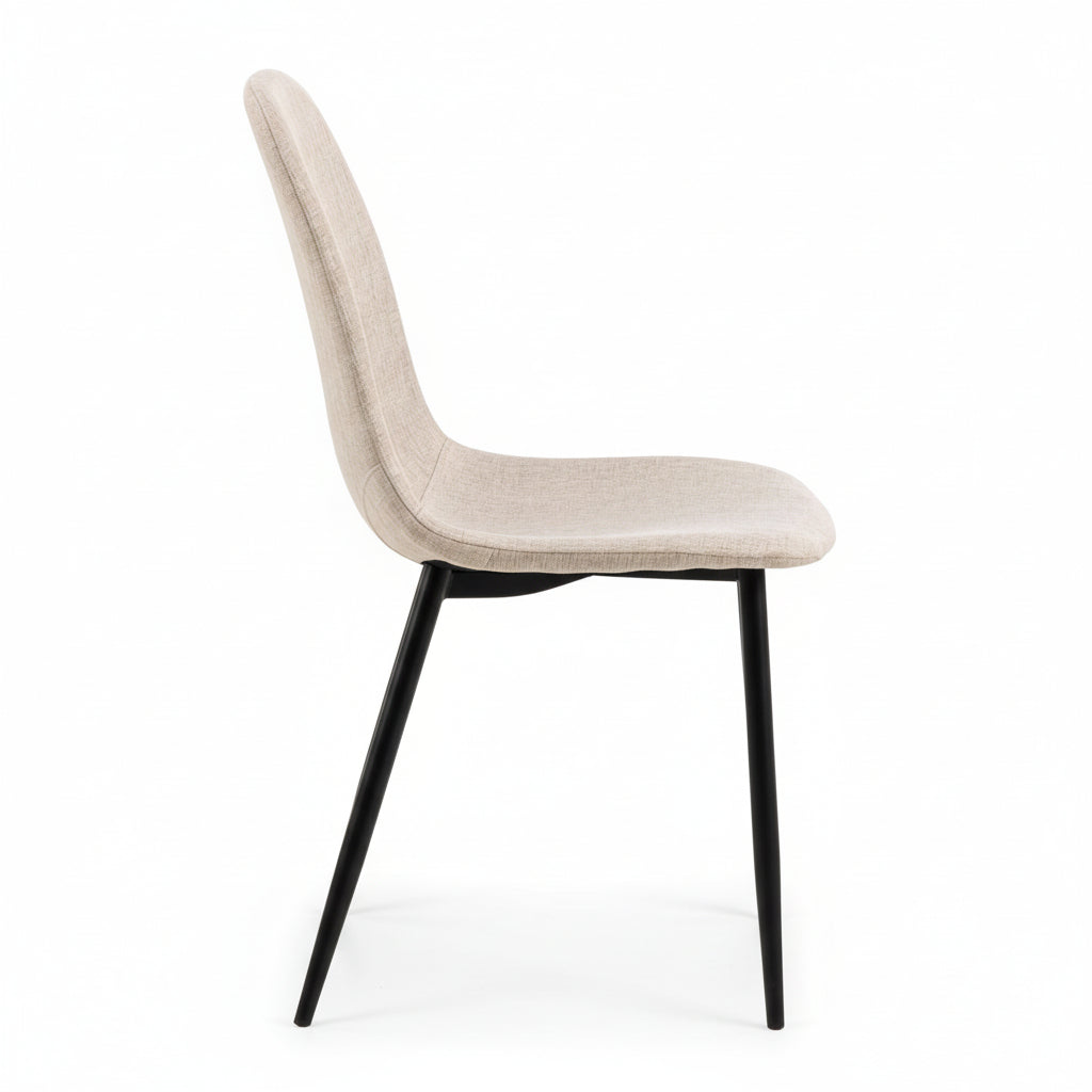 Silvara | Eetkamerstoelen – Set van 4 – Beige