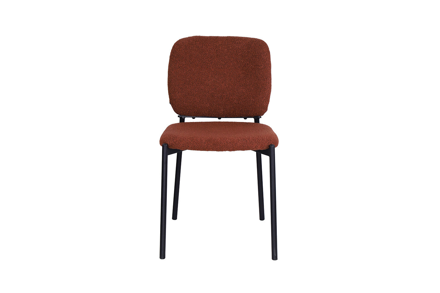 Liora Ember | Moderne Eetkamerstoel - Met stoffen bekleding – Roest / Oranje