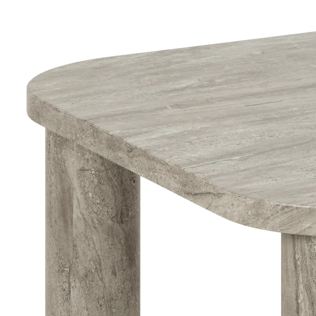 Salontafel Travertine Look – Grijs – 100x75 cm | Solana