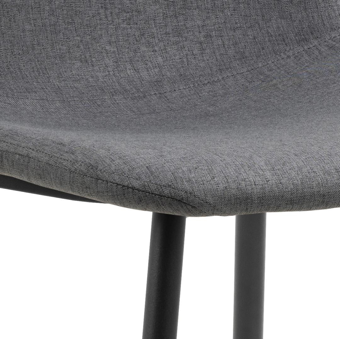 Silvara | Eetkamerstoelen – Set van 4 – Donkergrijs