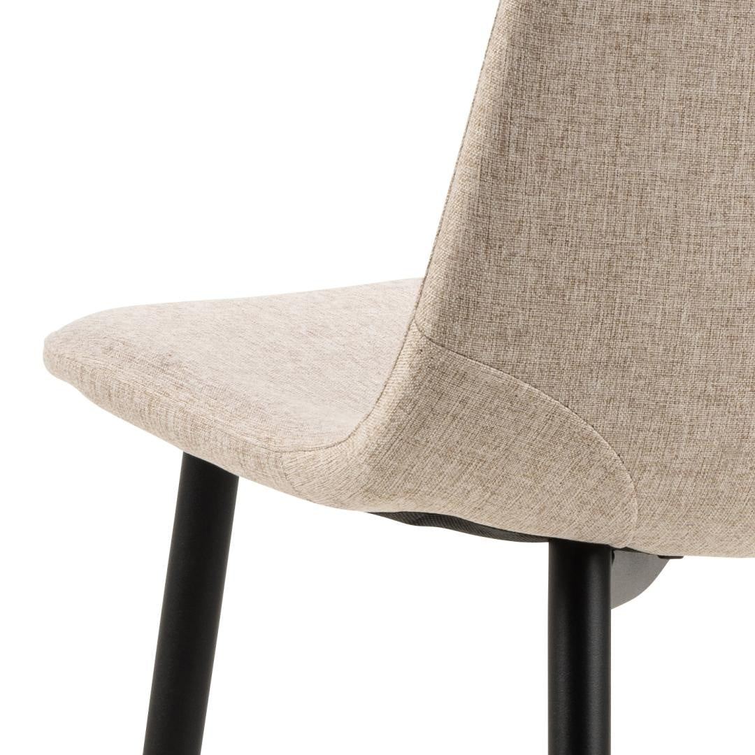Silvara | Eetkamerstoelen – Set van 4 – Beige