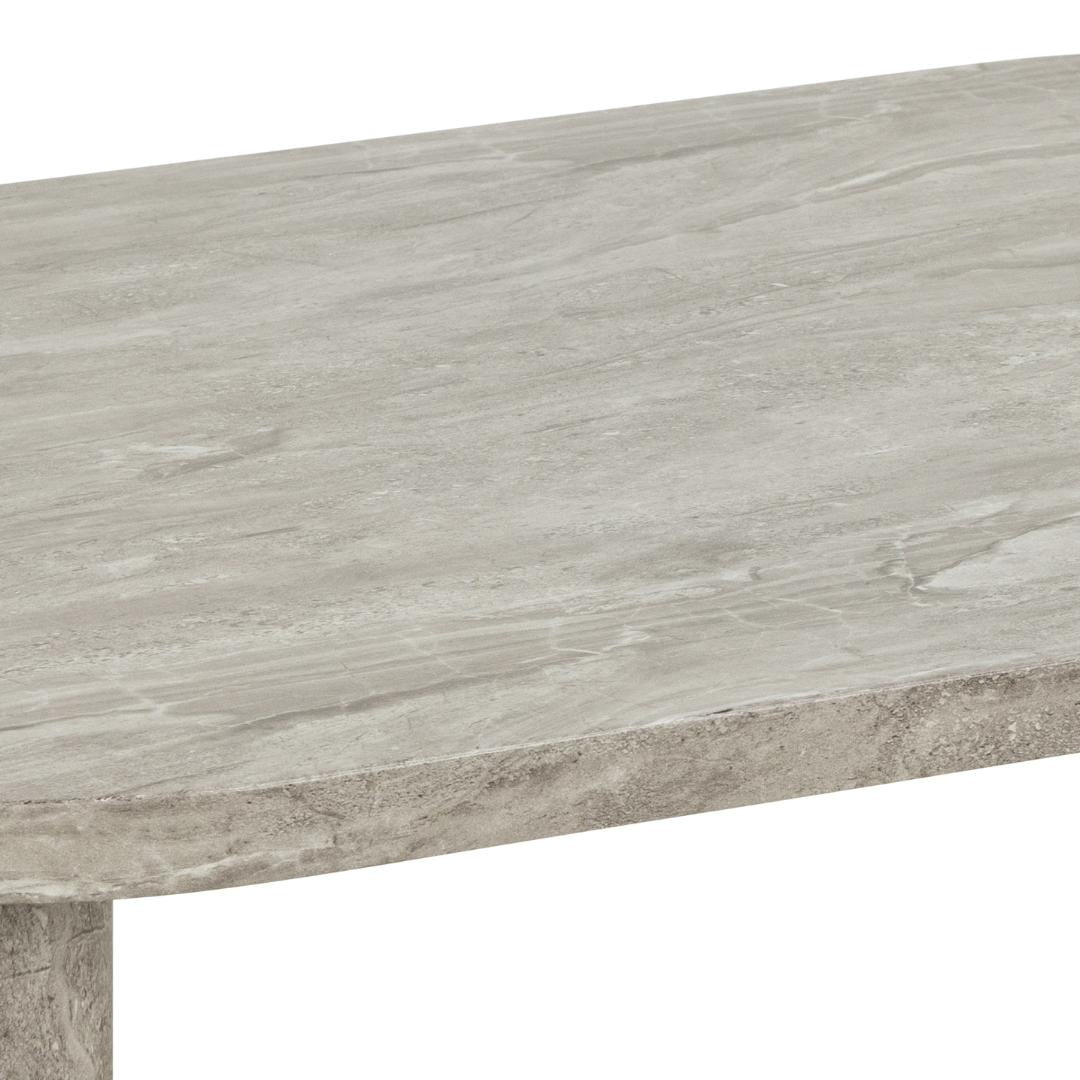 Salontafel Travertine Look – Grijs – 100x75 cm | Solana