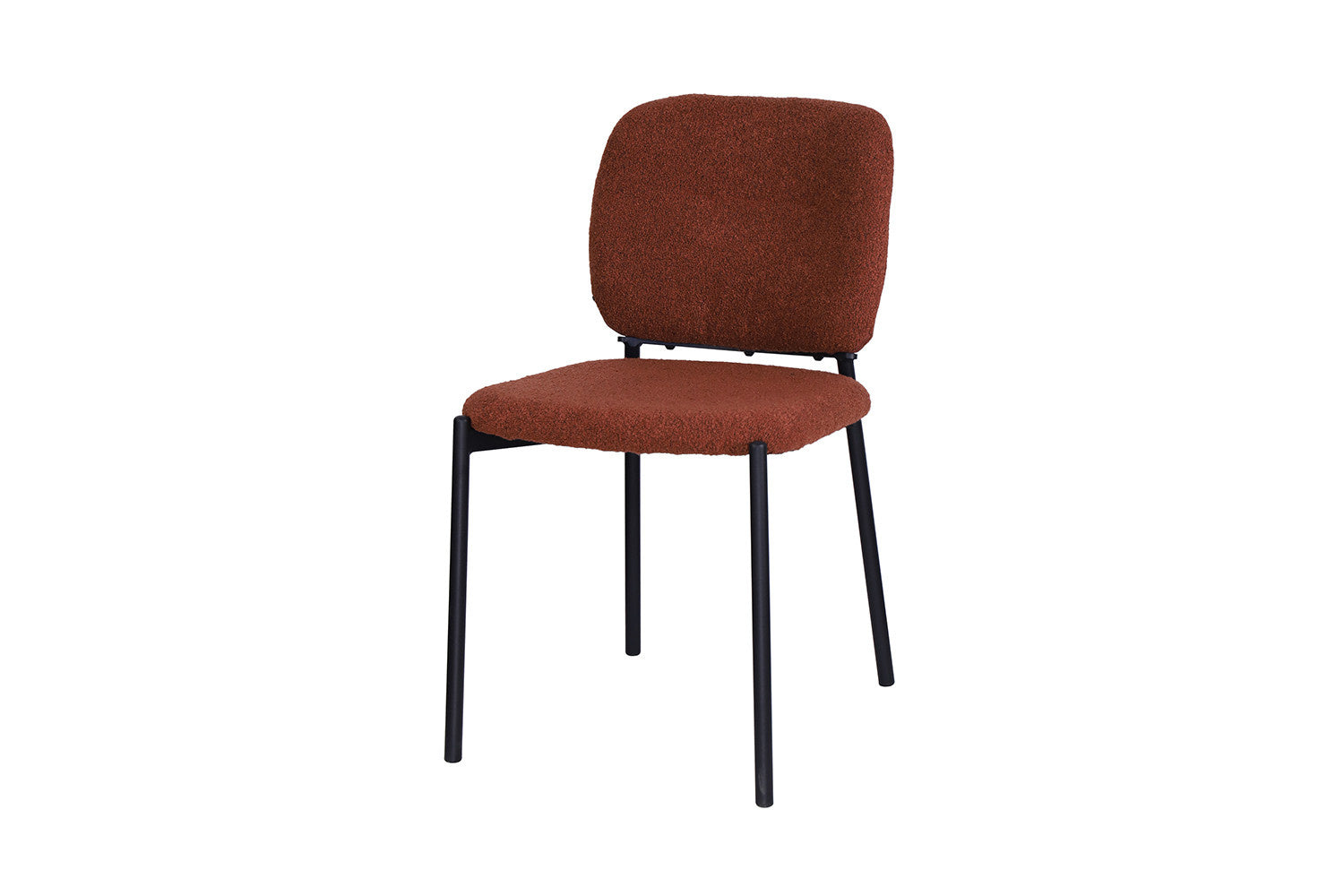 Liora Ember | Moderne Eetkamerstoel - Met stoffen bekleding – Roest / Oranje