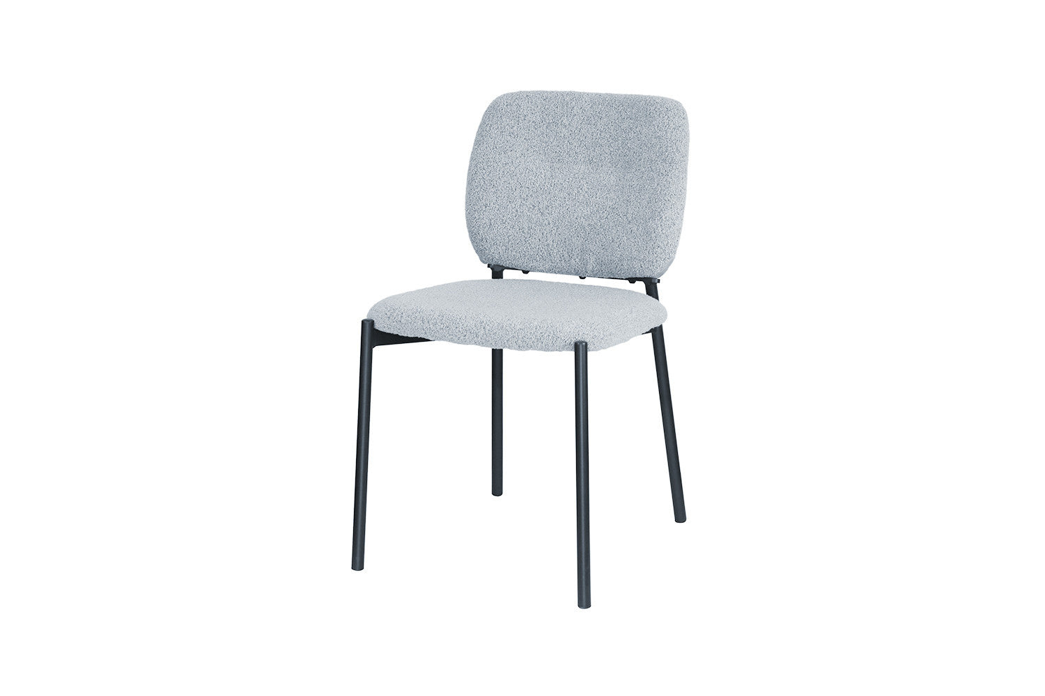 Liora Mist | Moderne Eetkamerstoel - Met stoffen bekleding – Lichtgrijs