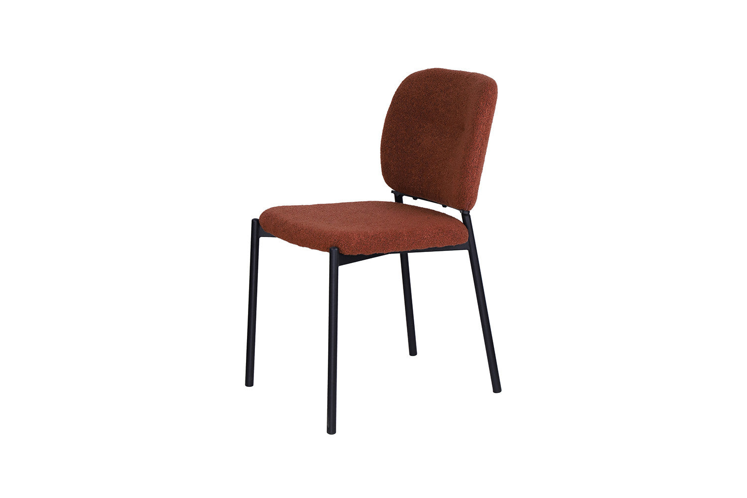 Liora Ember | Moderne Eetkamerstoel - Met stoffen bekleding – Roest / Oranje