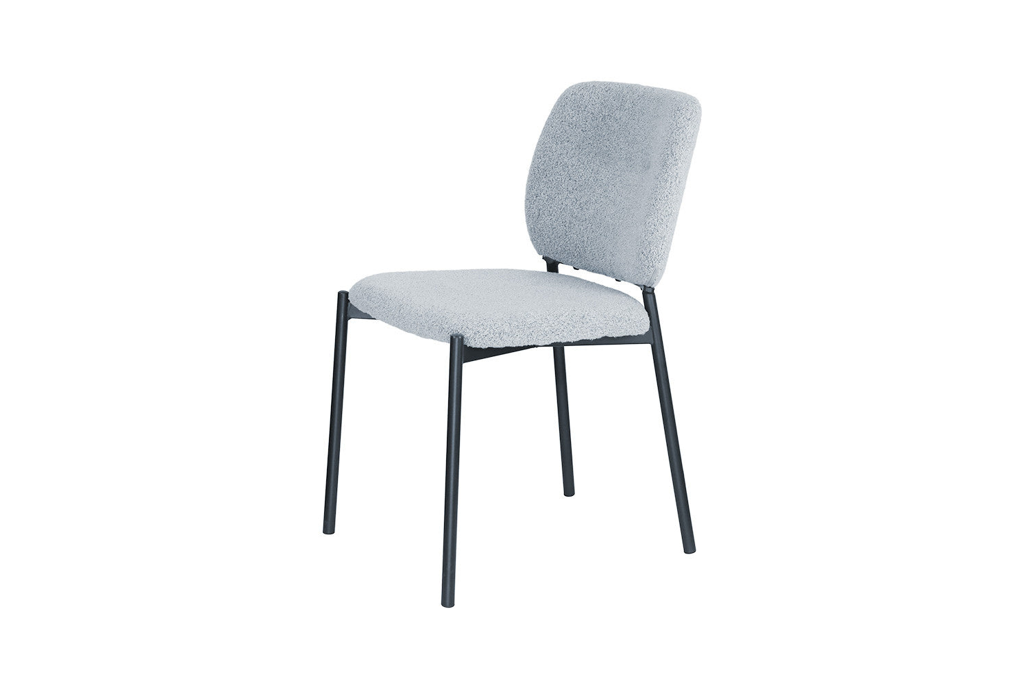 Liora Mist | Moderne Eetkamerstoel - Met stoffen bekleding – Lichtgrijs