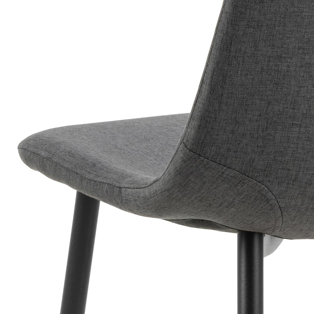 Silvara | Eetkamerstoelen – Set van 4 – Donkergrijs