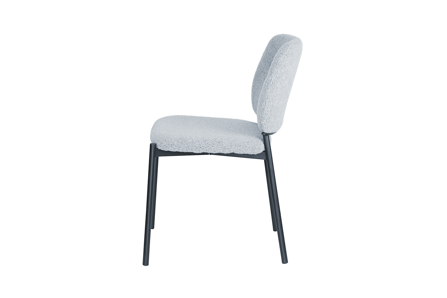 Liora Mist | Moderne Eetkamerstoel - Met stoffen bekleding – Lichtgrijs