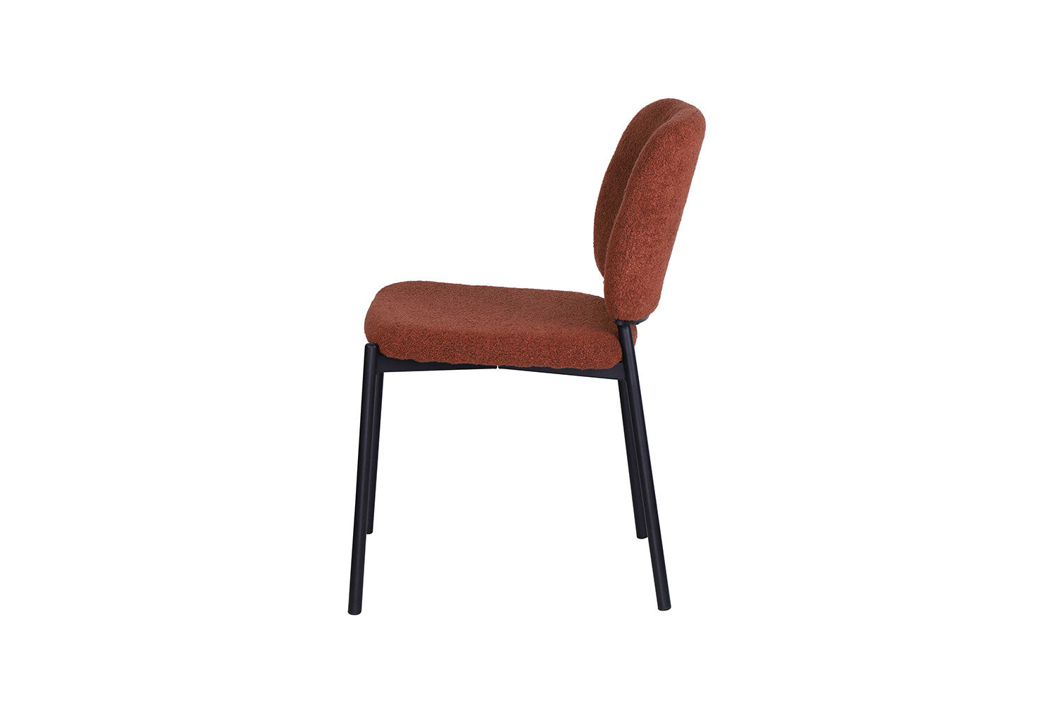 Liora Ember | Moderne Eetkamerstoel - Met stoffen bekleding – Roest / Oranje