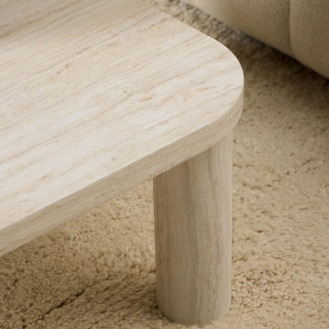 Salontafel Travertine Look – Beige – 100x75 cm