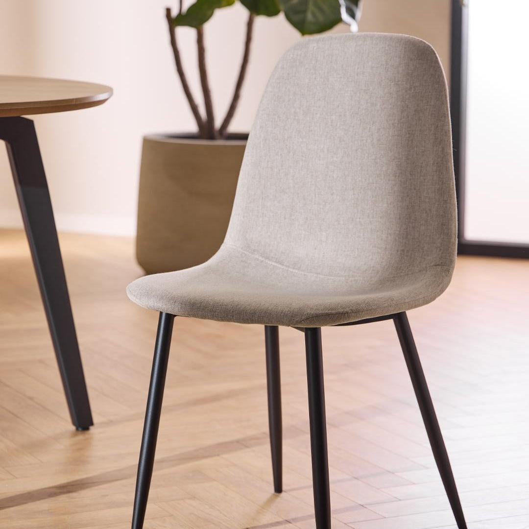 Silvara | Eetkamerstoelen – Set van 4 – Beige