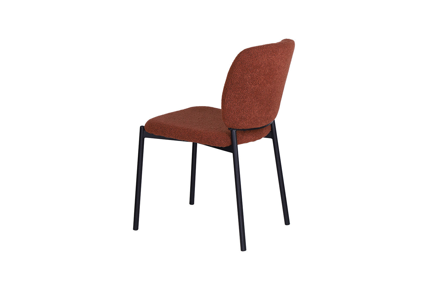 Liora Ember | Moderne Eetkamerstoel - Met stoffen bekleding – Roest / Oranje