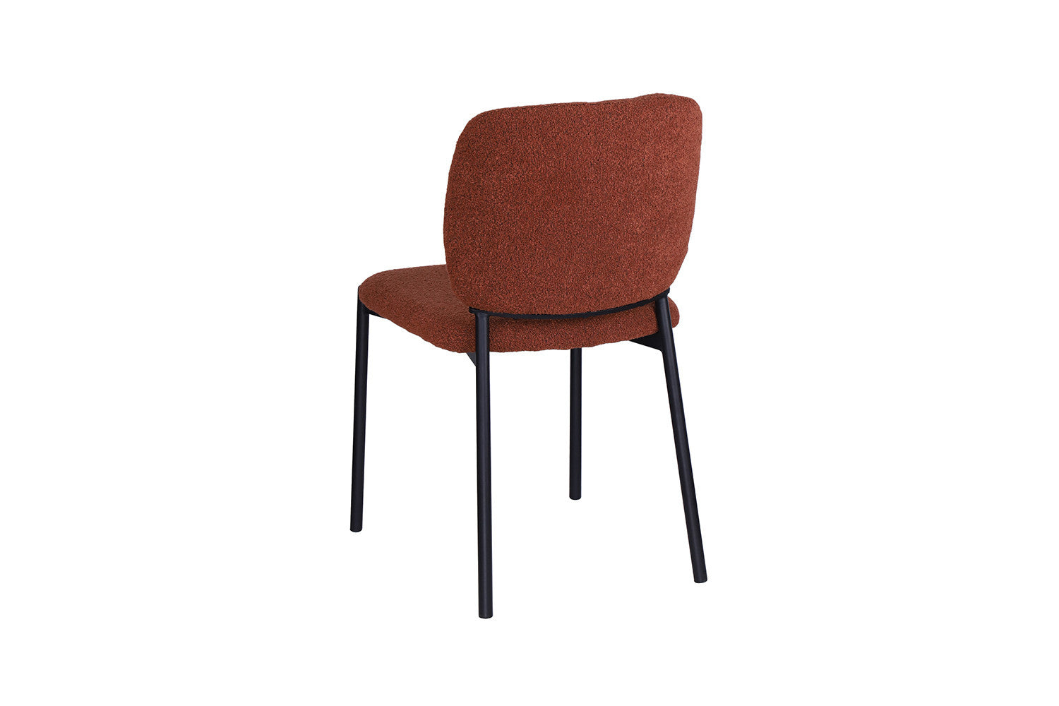 Liora Ember | Moderne Eetkamerstoel - Met stoffen bekleding – Roest / Oranje