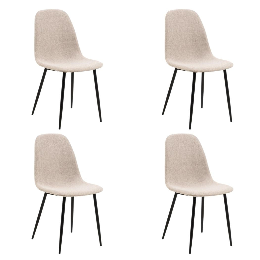 Silvara | Eetkamerstoelen – Set van 4 – Beige