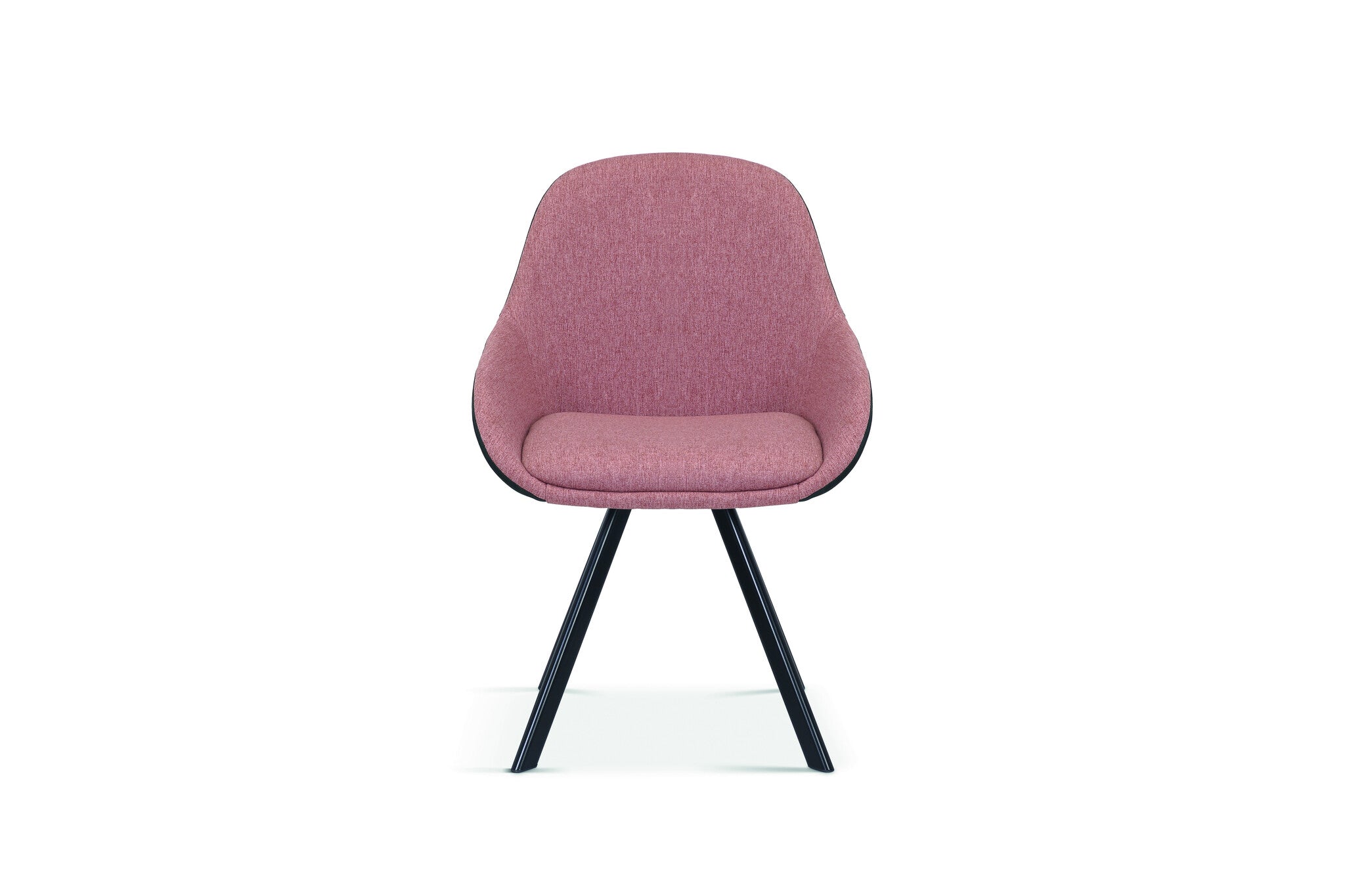 Roselle Eetkamerstoel – Roze & Donkergrijs – Comfortabel – Moderne Stoffen Kuipstoel