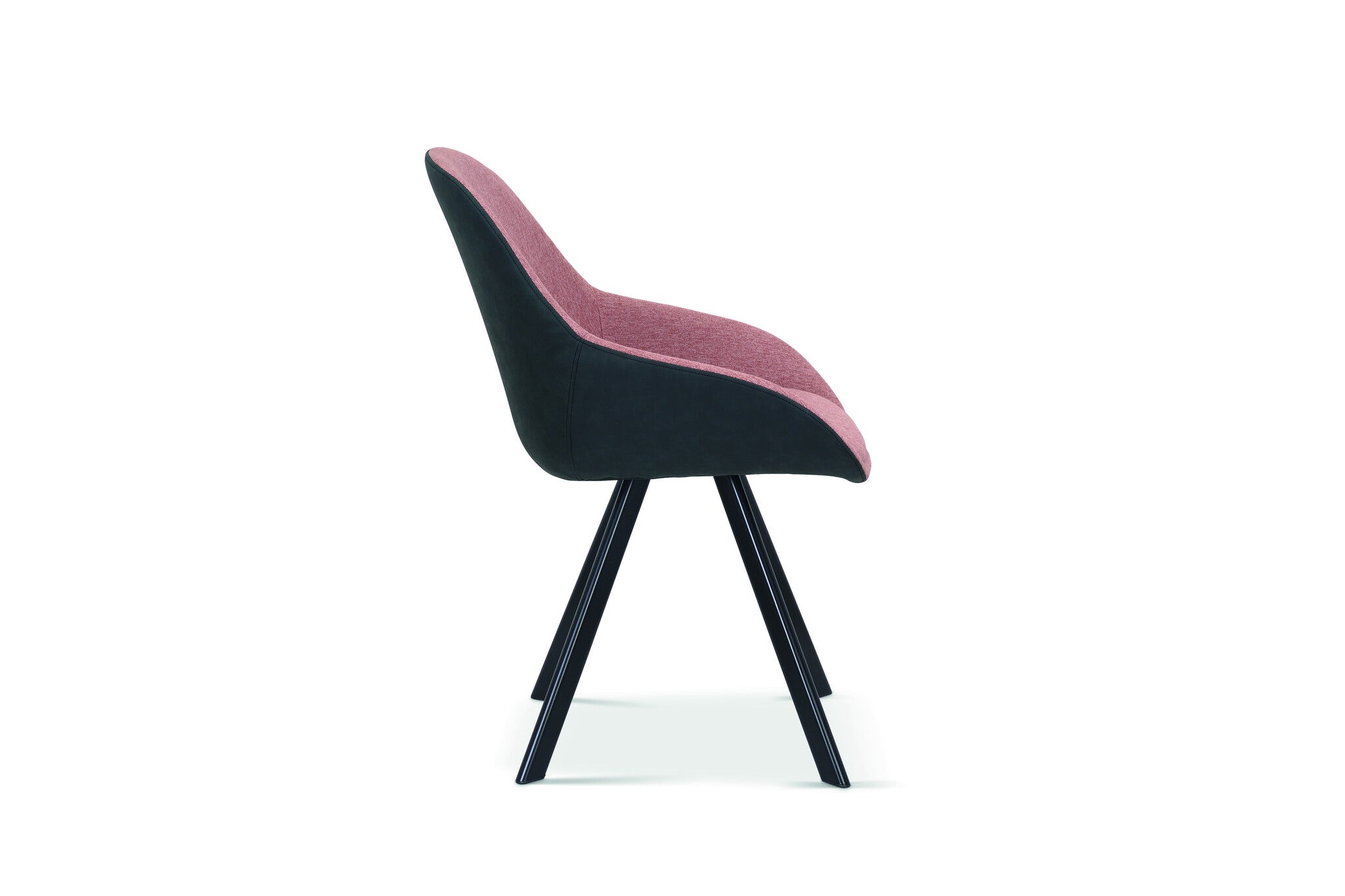 Roselle Eetkamerstoel – Roze & Donkergrijs – Comfortabel – Moderne Stoffen Kuipstoel