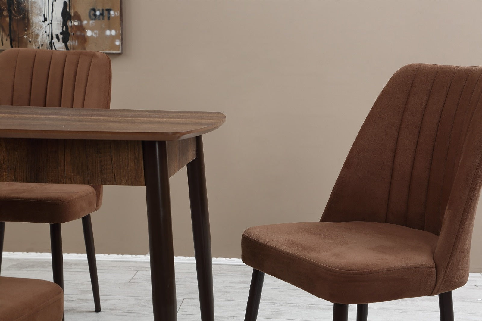 Eetkamerstoelen Set van 4 | Beige | Swiss Homes®