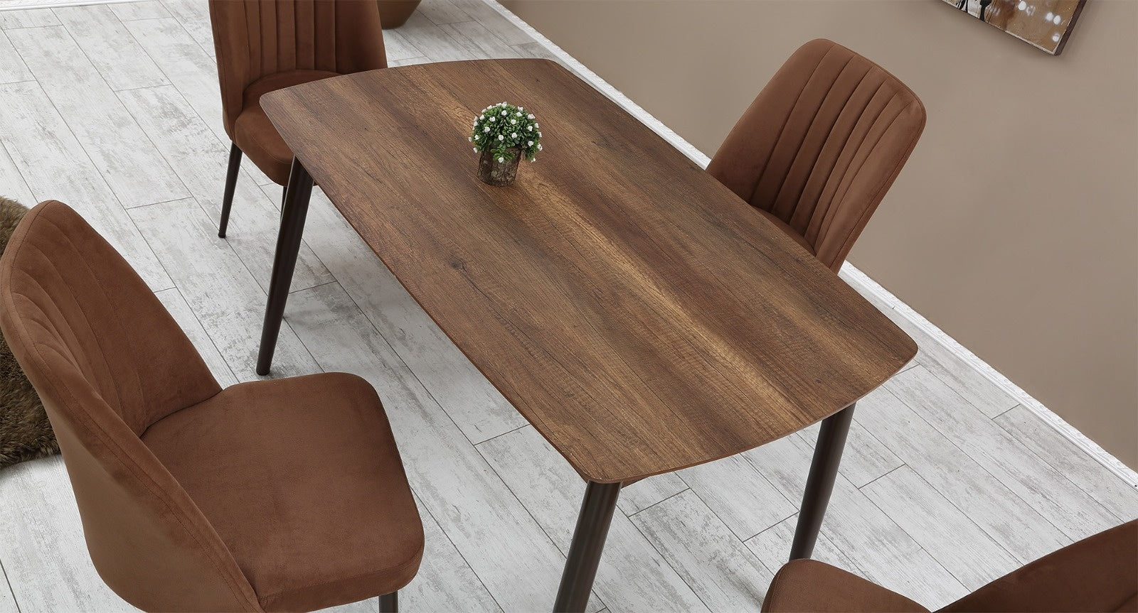 Eetkamerstoelen Set van 4 | Beige | Swiss Homes®
