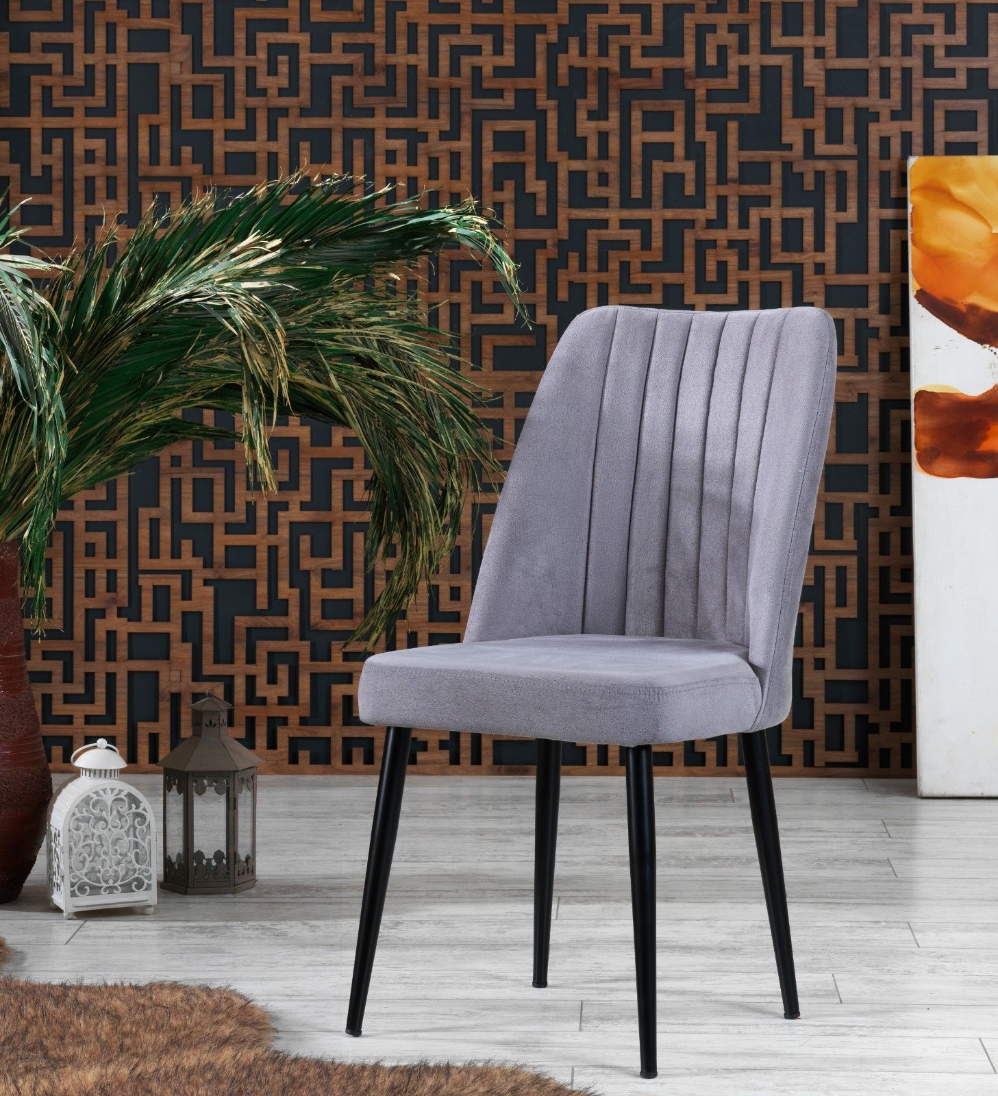 Eetkamerstoelen Set van 4 | Grijs | Swiss Homes®