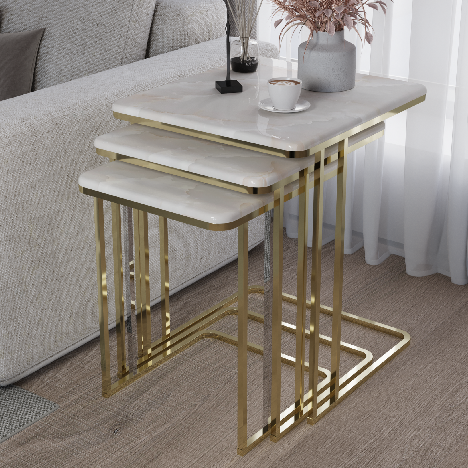 Salontafels / Bijzettafels - Calacatta Gold | Aurora Series